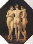 Baron Jean-Baptiste Regnault The Threrr Graces (mk05) oil on canvas